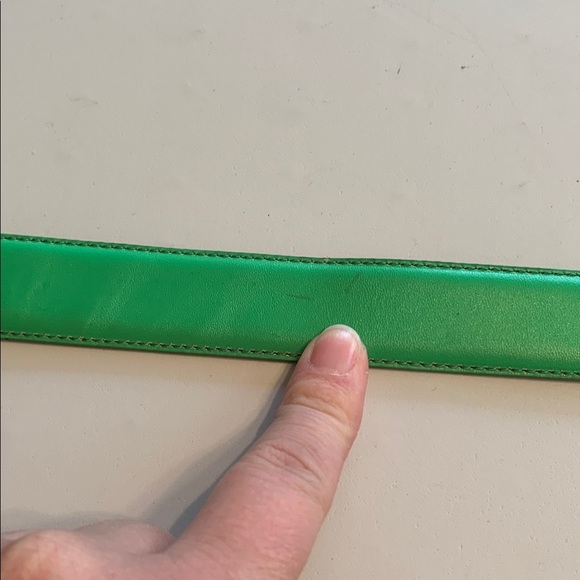 Ralph Lauren Golf Green Leather Belt Silver Hardware M - Picture 9 of 13